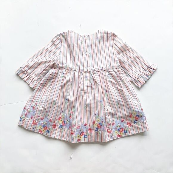 Babygap NWT pink/blue stripe floral dress 6-12m - Picture 4 of 4